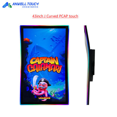 43' J PCAP curved touch monitor với giao thức 3M/ELO cho trò chơi