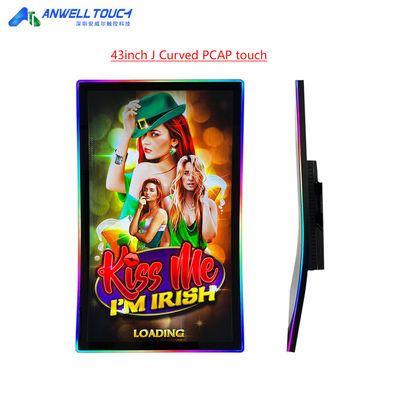 43' J PCAP curved touch monitor với giao thức 3M/ELO cho trò chơi