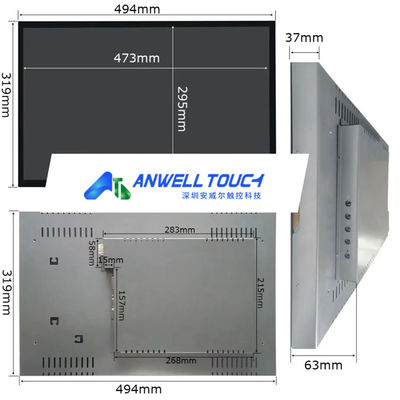 22 inch 1680 * 1050 Aristocrat Gaming PCAP màn hình cảm ứng với VGA / DVI / USB