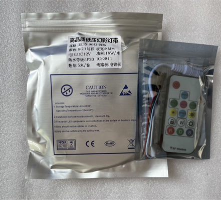 IP20 16W / 12V 96đèn của 5M RGB điều khiển từ xa đèn dải LED cho trò chơi
